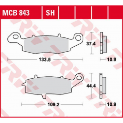 TRW LUCAS ZF KLOCKI HAMULCOWE KH231 ORGANIC KAWASAKI VN 900 '06-'17, VN 1500 '98-'03, VN 1600 '03-'08, VN 1700 '09-'17, VN 2000