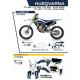 UFO 2022/06 KOMPLET PLASTIKÓW PLUS KOMPLET NAKLEJEK (OKLEIN) HUSQVARNA TC 125 '19-'22 STOKES KOLOR OEM (BIAŁY/NIEBIESKI)