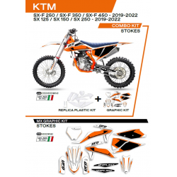UFO 2022/06 KOMPLET NAKLEJEK (OKLEIN) KTM SX 125 '19-'22 STOKES KOLOR BIAŁY