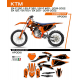 UFO 2022/06 KOMPLET NAKLEJEK (OKLEIN) KTM SX 125 '19-'22 APODIS KOLOR POMARAŃCZOWY