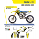 UFO 2022/06 KOMPLET NAKLEJEK (OKLEIN) SUZUKI RMZ 250 '19-'22 STOKES KOLOR OEM (ŻÓŁTY/ BIAŁY/CZARNY)