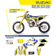 UFO 2022/06 KOMPLET NAKLEJEK (OKLEIN) SUZUKI RMZ 250 '19-'22 AKAISHI KOLOR ŻÓŁTY