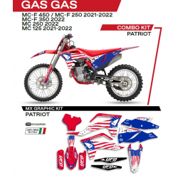 UFO, sada polepů, Gas Gas MC 125 '21-'22 Patriot, červená barva