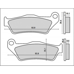 Brenta, brzdové destičky, KH363 BMW F 800R 09-10, R850/1100/1150/1200, K1200/1300, zadní