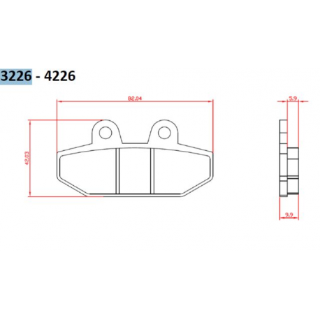 BRENTA KLOCKI HAMULCOWE KH710 HARLEY-DAVIDSON 1750/1870 '18-20, TYŁ
