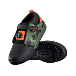 LEATT (NEW 2023) BUTY ROWEROWE 4.0 CLIP PRO SHOE CAMO KOLOR CZARNY/ZIELONY/POMARAŃCZOWY ROZMIAR 44 / 28 cm