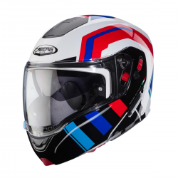CABERG KASK SZCZĘKOWY FLIP-UP MODEL HORUS X ROAD KOLOR BIAŁY/CZARNY/CZERWONY/NIEBIESKI ROZMIAR L