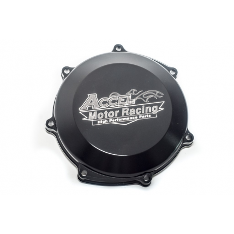 ACCEL POKRYWA SPRZĘGŁA ALUMINIOWA (Z USZCZELKĄ) YAMAHA YZF 250 '03-'14, WR 250F '03-'14 KOLOR CZARNY - PROMOCJA