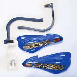 Accel, chrániče páček s ALU výztuhou, ATV (22+28mm) (ALU-modré, plasty-modré)