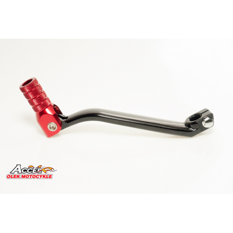 ACCEL DŹWIGNIA ZMIANY BIEGÓW HONDA CR 80/85 '96-'07 ALUMINIOWA KOLOR CZARNY, KOŃCÓWKA CZERWONA (24700-GBF-830)