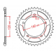 MTX PARTS 2023/03 ZĘBATKA TYLNA 4398 41 SUZUKI DL 1000, GSXR 750 '00-'03 (-1) (JTR1792.41) (ŁAŃC. 525)