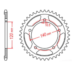 MTX PARTS 2023/03 ZĘBATKA TYLNA 4409 40 SUZUKI SV 1000 '03-'07, GSXR 1000 '01-'06 (-1) (JTR1800.40) (ŁAŃC. 530)