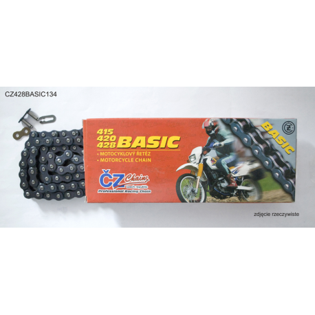 CZ ŁAŃCUCH NAPĘDOWY 428 BASIC (428S) (126 OGNIW) (19,2 KN) + ZAPINKA