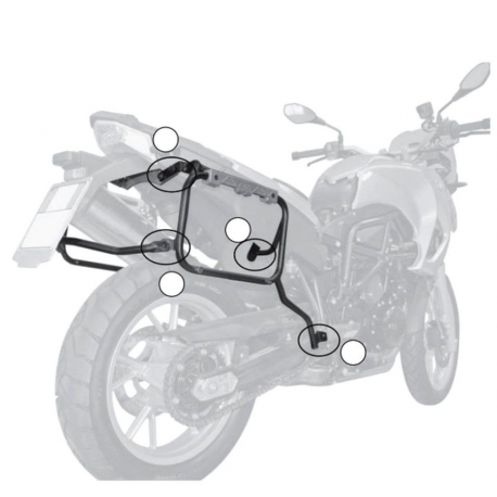 KAPPA STELAŻ KUFRÓW BOCZNYCH MONOKEY CAM SIDE BMW F 650 GS / F 800 GS (08-17), F 700 GS (13-17) - POD KUFRY KFR K'FORCE ALU - dr