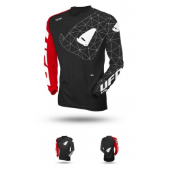 UFO 2023/07 KOSZULKA TECNO JERSEY CROSS KOLOR CZARNY CZERWONY ROZMIAR XXXL - UFO KOLEKCJA 2024
