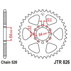 JT, rozeta 819 47 Suzuki GSX 250 '82-84 (81947JT) (řetěz 520)