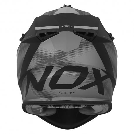 NOX KASK CROSS / OFFROAD N633 FUSION KOLOR CZARNY MAT/TYTANOWY ROZMIAR XL (ZAPIĘCIE MIKROMETRYCZNE)