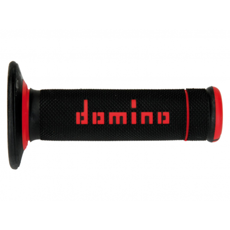 DOMINO MANETKI (GRIPY) OFF ROAD X-TREME DWUSKŁADNIKOWE KOLOR CZARNY/CZERWONY