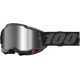 100 PROCENT GOGLE MODEL ACCURI 2 BLACK - MIRROR SILVER LENS - KOLOR CZARNY/POMARAŃCZOWY SZYBKA SREBRNE LUSTRO