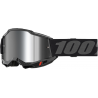 100 PROCENT GOGLE MODEL ACCURI 2 BLACK - MIRROR SILVER LENS - KOLOR CZARNY/POMARAŃCZOWY SZYBKA SREBRNE LUSTRO