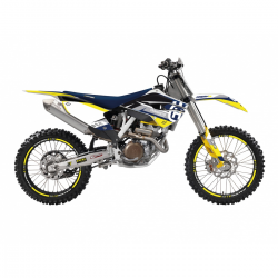 BLACKBIRD KOMPLET NAKLEJEK (OKLEIN) HUSQVARNA FC/TC '14-'15, TE/FE '14-'16 DREAM 5 KOLOR NIEBIESKI ŻÓŁTY