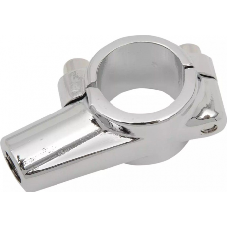 EMGO 2025/02 UCHWYT LUSTERKA Z OBEJMĄ NA KIEROWNICĘ 22MM (7/8") CHROMOWANY (WZÓR YAMAHA)