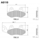 NISSIN KLOCKI HAMULCOWE KH135 / KH214 PREMIUM SEMI-METALLIC (SPIEK METALICZNY) (ECE R90) (MADE IN JAPAN) (2P-211NS)