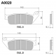 NISSIN KLOCKI HAMULCOWE KH142 / KH226 PREMIUM SEMI-METALLIC (SPIEK METALICZNY) (ECE R90) (MADE IN JAPAN) (2P-202NS)