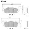 NISSIN KLOCKI HAMULCOWE KH142 / KH226 PREMIUM SEMI-METALLIC (SPIEK METALICZNY) (ECE R90) (MADE IN JAPAN) (2P-202NS)