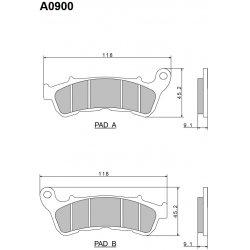 NISSIN KLOCKI HAMULCOWE KH388 PREMIUM SEMI-METALLIC (SPIEK METALICZNY) (ECE R90) (MADE IN JAPAN) (2P-308NS)