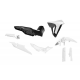 Racetech, sada plastů (7ks), Honda Transalp 750 2023 2025 WHITE-BLACK-WHITE