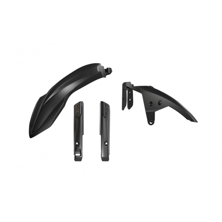 RACETECH (RTECH) 2024/12 FRONT FENDER AND FORK GUARDS KIT T7 3PCS BLACK YAMAHA T7 700 2019 2024