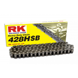 RK ŁAŃCUCH NAPĘDOWY 428HSB-140 ZAPINKA (CL) W ZESTAWIE KOLOR STANDARD (POJEMNOŚĆ: DO 200 CCM) (24,2 KN)