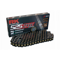 RK ŁAŃCUCH NAPĘDOWY BL525ZXW-120 (XW-RING) ZAKUWKA (CLF) W ZESTAWIE KOLOR CZARNY (POJEMNOŚĆ: DO 1200 CCM) (42 KN)