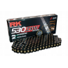 RK ŁAŃCUCH NAPĘDOWY BL530ZXW-118 (XW-RING) ZAKUWKA (CLF) W ZESTAWIE KOLOR CZARNY (POJEMNOŚĆ: DO 1400 CCM) (44 KN)