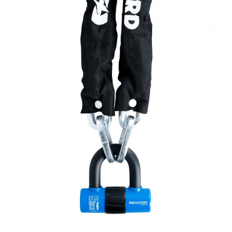 OXFORD ŁAŃCUCH ZABEZPIECZENIE ANTYKRADZIEŻOWE Z KŁÓDKĄ CHAIN 10, 10mm x 1400mm (ZAMKNIĘCIE NA KLUCZ)