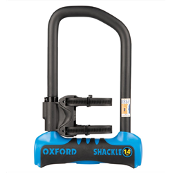 OXFORD ZABEZPIECZENIE ANTYKRADZIEŻOWE KŁÓDKA SHACKLE 14 PRO U-LOCK 260mm x 177mm KOLOR NIEBIESKI