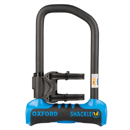 OXFORD ZABEZPIECZENIE ANTYKRADZIEŻOWE KŁÓDKA SHACKLE 14 PRO U-LOCK 260mm x 177mm KOLOR NIEBIESKI