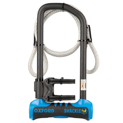 OXFORD ZABEZPIECZENIE ANTYKRADZIEŻOWE KŁÓDKA SHACKLE 14 PRO U-LOCK 320mm x 177mm KOLOR NIEBIESKI