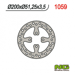 GX, zadní brzdový kotouč, Yamaha YFZ 450 '06-'19, RAPTOR YFM 700 '06-'14 (200X51X3,5) (4X10,5mm)