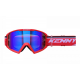 KENNY RACING 2025 GOGLE MODEL TRACK+ RED - BLUE LENS - KOLOR CZERWONY/BIAŁY SZYBKA NIEBIESKIE LUSTRO