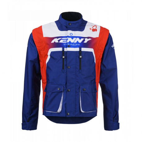 KENNY RACING 2025 KURTKA ADVENTURE/ENDURO MODEL TRACK PATRIOT KOLOR CZERWONY/NIEBIESKI/BIAŁY FLUO ROZMIAR L