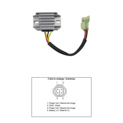 DZE REGULATOR NAPIĘCIA SUZUKI RMZ 250 '10-'17 RMZ 450 '08-'17 (32800-28H00) (12A)