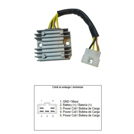 DZE REGULATOR NAPIĘCIA KAWASAKI KLX 650R '96-'01 KLX 650 '93-'01 (SH539A-11) (21066-1088)
