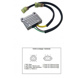DZE REGULATOR NAPIĘCIA KTM 125/150/250/300/350/450/400 EXC/EXC-F/XC/XC-W/XCF-W '17-'23 HUSQVARNA 150/250/300/350/450/501 FE/TE/T