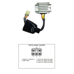 DZE REGULATOR NAPIĘCIA KAWASAKI KX 250F '13-'16 KX 450F '12-'15 (21066-0742) (12A)