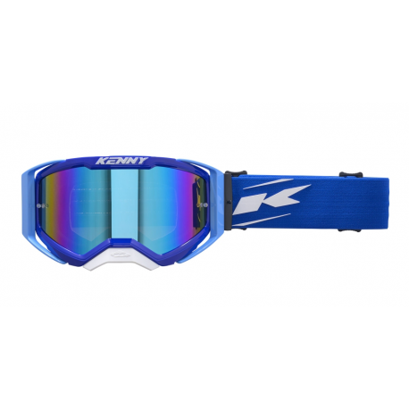 KENNY RACING GOGLE PERFORMANCE EVO 2 WHITE BLUE MIRROR-LUSTRO KOLOR BIAŁY/NIEBIESKI