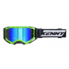 KENNY RACING GOGLE PERFORMANCE EVO 2 NEON GREEN MIRROR LENS-LUSTRO KOLOR ZIEOLNY FLUO/ BIAŁY/CZARNY