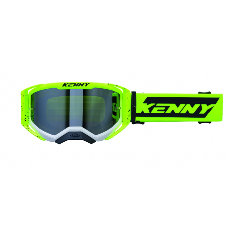 KENNY RACING GOGLE PERFORMANCE EVO 2 YELLOW WHITE SPLASH CLEAR LENS- SZYBKA PRZEŹROCZYSTA KOLOR ŻÓŁTY FLUO/CZARNY