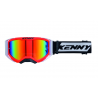 KENNY RACING GOGLE PERFORMANCE EVO 2 NEON RED MIRROR LENS- LUSTRO KOLOR CZERWONY/CZARNY/BIAŁY
